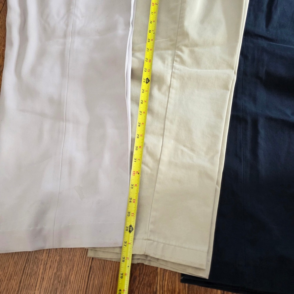Talbots Soft Surroundings Lands End Petite Pants Lot Size 12P Navy White Khaki - Picture 9 of 10